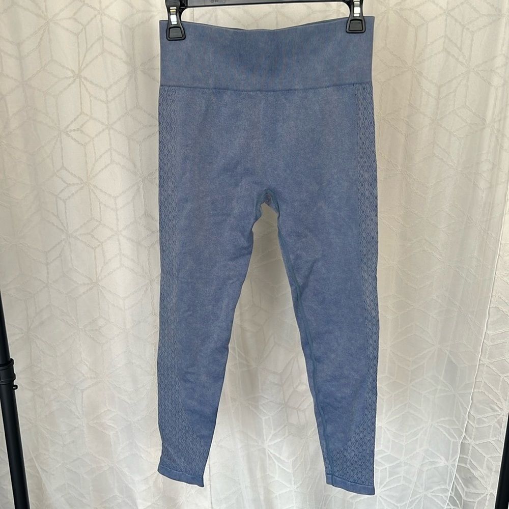 Mono B Women’s Leggings - Acid Wash Blue